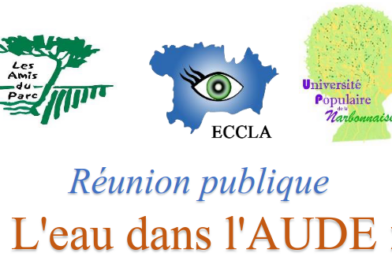 « Tout savoir sur l’eau dans l’Aude » – réunion publique ECCLA
